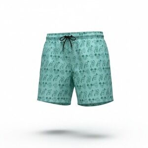 Disney Mickey Mouse Friends Swim Trunks Mens XXL Teal Summer Pool Beach Resort